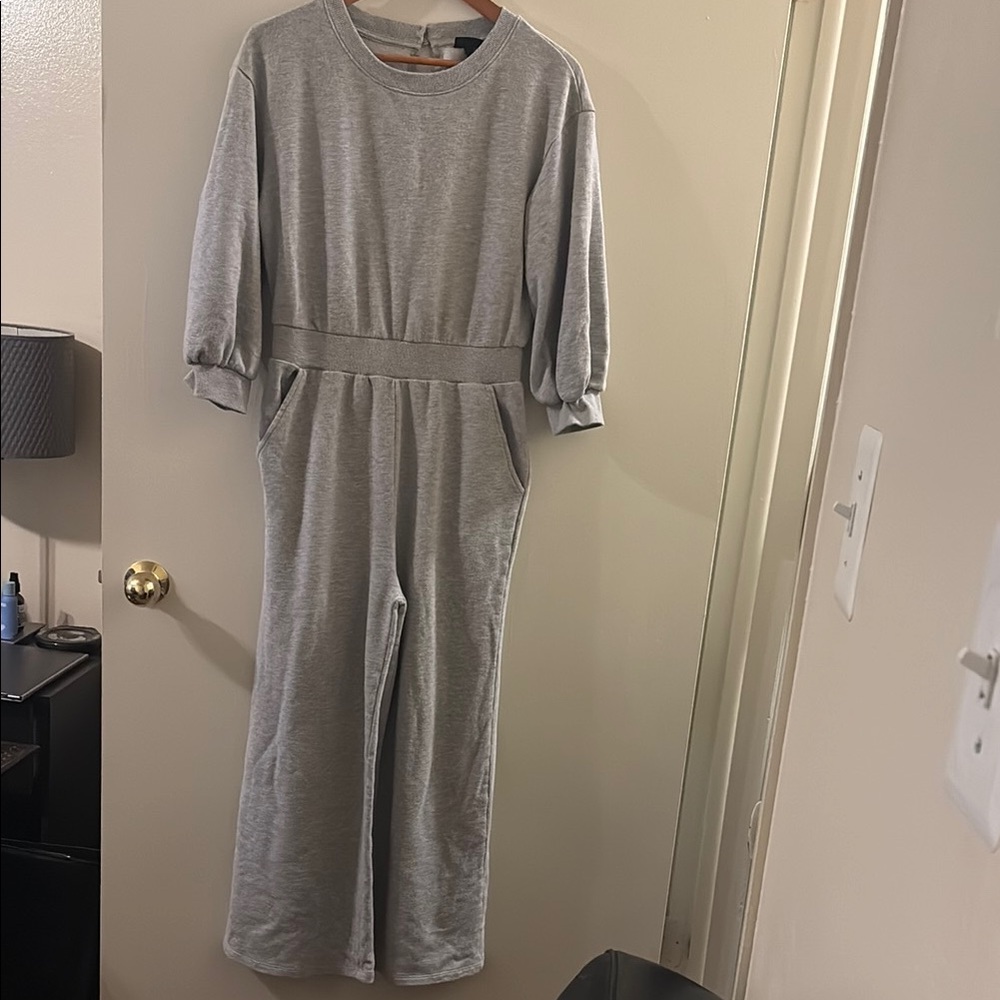 Who What Wear Light Gray Jumpsuit